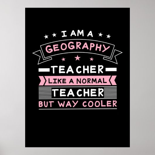 Poster Je Suis Professeur De Géographie (Devant)