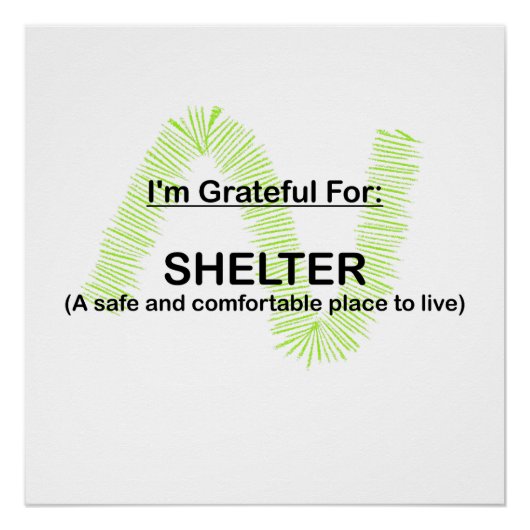 POSTER JE SUIS RECONNAISSANT DE M'ABRITER (Devant)