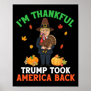 Poster Je suis reconnaissant que le pèlerin Trump ait pri