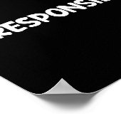 Poster Je suis responsable Référence de caractère drôle I (Coin)