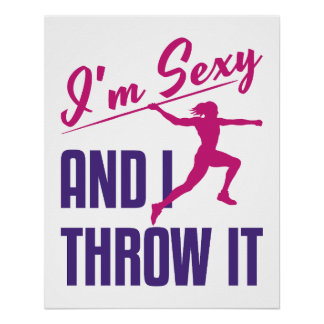 Poster Je suis Sexy et je le lance Javelin Field Event Fe
