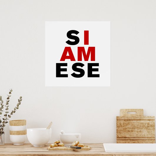 POSTER JE SUIS SIAMESE (Cuisine)