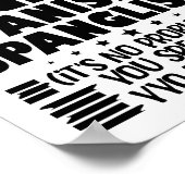 Poster Je suis trilingue Je parle anglais espagnol et esp (Coin)