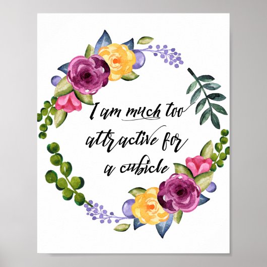 Poster Je suis trop attirant pour Cubicle Funny Office De (Devant)