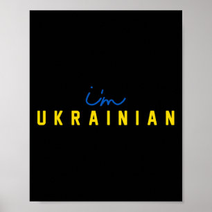Poster Je suis ukrainien, soutien au président patriotiqu