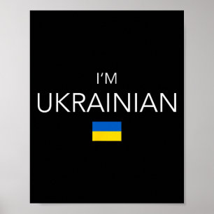Poster Je suis ukrainien - Ukraine patriotique - Femme uk