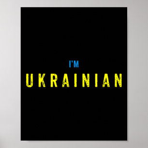 Poster Je suis ukrainienne vintage Ukraine