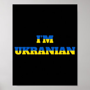Poster Je suis Ukrainienne Zelensky Ukraine Patriotic Fiè