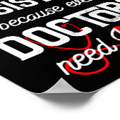 Poster Je suis un assistant Médicale parce que même les m (Coin)