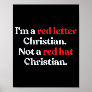 Poster Je suis un chrétien à lettre rouge, pas un chrétie