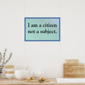 Poster Je Suis Un Citoyen (Cuisine)