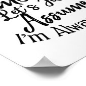 Poster Je suis un diététiste pour gagner du temps juste S (Coin)