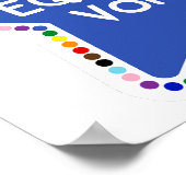 Poster Je suis un électeur d'égalité ! LGBTQ+ Rainbow Sta (Coin)