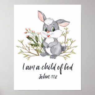 Poster Je Suis Un Enfant De Dieu, Enfants Bible Verse, Éc