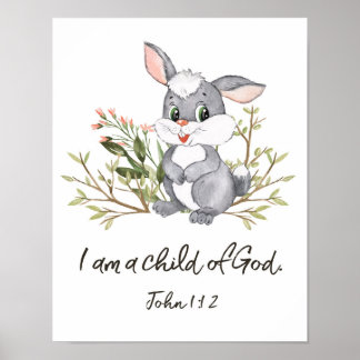 Poster Je Suis Un Enfant De Dieu, Enfants Bible Verse, Éc