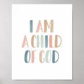 Poster Je suis un Enfant de Dieu Pastel Girls Décor (Devant)