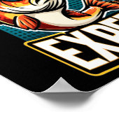 Poster Je suis un expert de la pêche design (Coin)