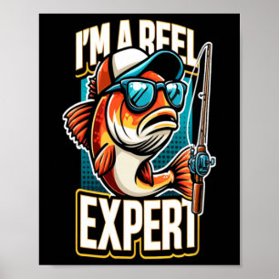 Poster Je suis un expert de la pêche design