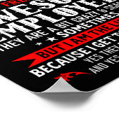 Poster Je Suis Un Fier Chef De Freaking Employés Géniaux  (Coin)