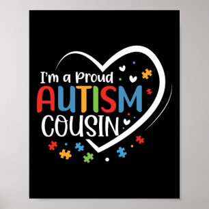 Poster Je suis un fier Cousin Love Heart Sensibilisation 