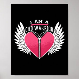 Poster Je Suis Un Guerrier De L'Enfant Coeur Zipper Avec