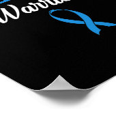 Poster Je Suis Un Guerrier Du Diabète Sensibilisation Rub (Coin)