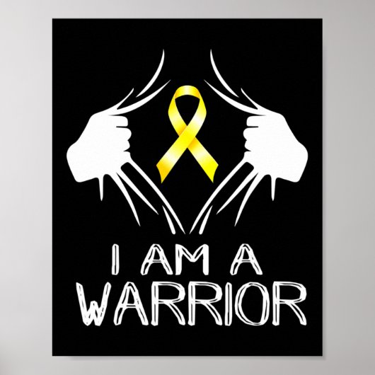 Poster Je Suis Un Guerrier Enfance Cancer Sensibilisation (Devant)