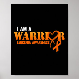 Poster Je Suis Un Guerrier Leucémie Sensibilisation Orang