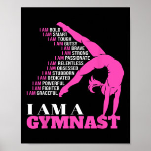 Poster Je Suis Un Gymnaste Funny Handstand Gymnastique Do