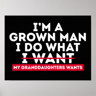 Poster Je suis un homme adulte je fais ce que veulent mes
