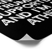 Poster Je Suis Un Meilleur Chrétien Trump Supporte Atheis (Coin)