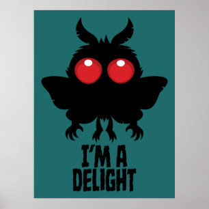 Poster Je suis un Mothman délice Créatif Mignon Cryptide