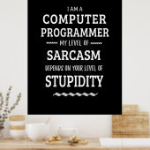 Poster Je Suis Un Programmeur Informatique (Cuisine)