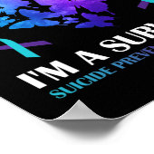 Poster Je suis un survivant Beurre de sensibilisation à l (Coin)