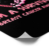 Poster Je suis un survivant Conscience du cancer du sein  (Coin)