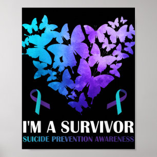 Poster Je Suis Un Survivant Suicide Prévention Butterf