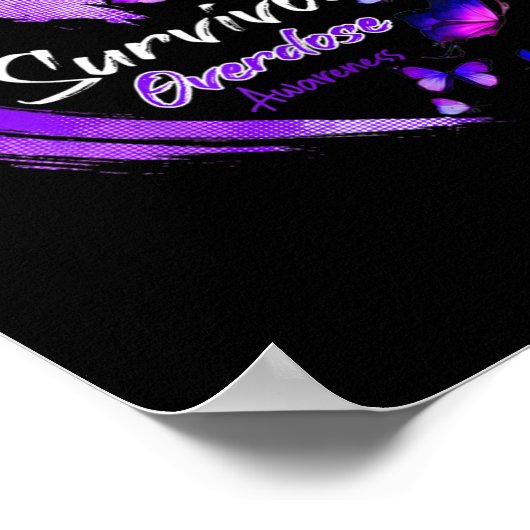 Poster Je suis Un Survivant Surdose Sensibilisation Papil (Coin)