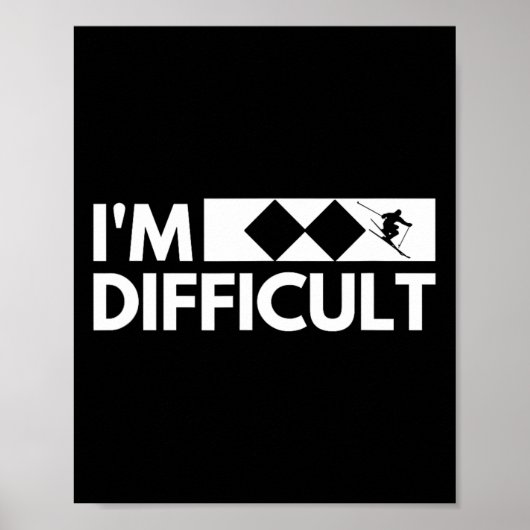 Poster Je suis une descente de ski de neige difficile Drô (Devant)