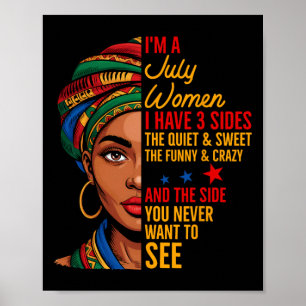 Poster Je suis une femme de juillet j'ai trois côtés June