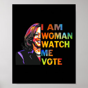 Poster Je Suis Une Femme Me Regarder Kamala Harris Waltz 