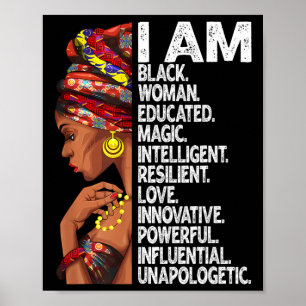 Poster Je suis une femme noire éduquée Mois de l'histoire