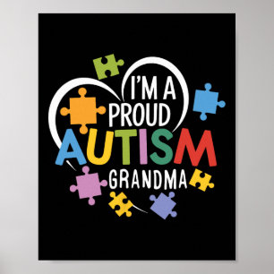 Poster Je suis une fière autisme grand-mère sensibilisati
