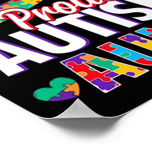 Poster Je suis une fière autisme Tante Sensibilisation su (Coin)