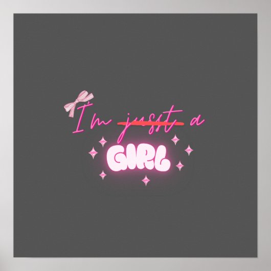 Poster " Je suis une FILLE " (Devant)