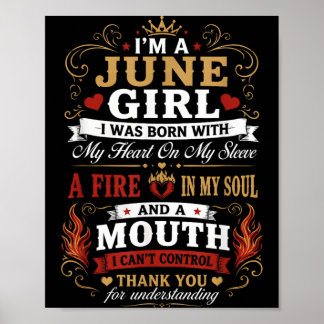 Poster Je suis une fille de juin, reine de l'âme de feu p