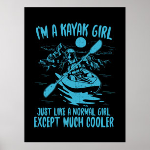 Poster Je Suis Une Fille Kayak