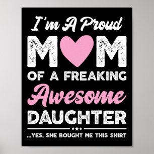 Poster Je suis une maman fière cadeau de fille Mères amus