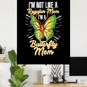 Poster Je Suis Une Maman Papillon (Bureau à domicile)
