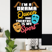 Poster Je Suis Une Reine Du Drame (Bureau à domicile)