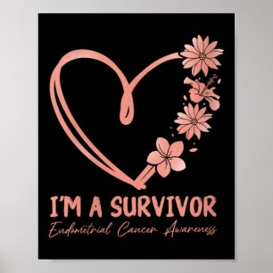 Poster Je Suis Une Survivante. Sensibilisation au cancer